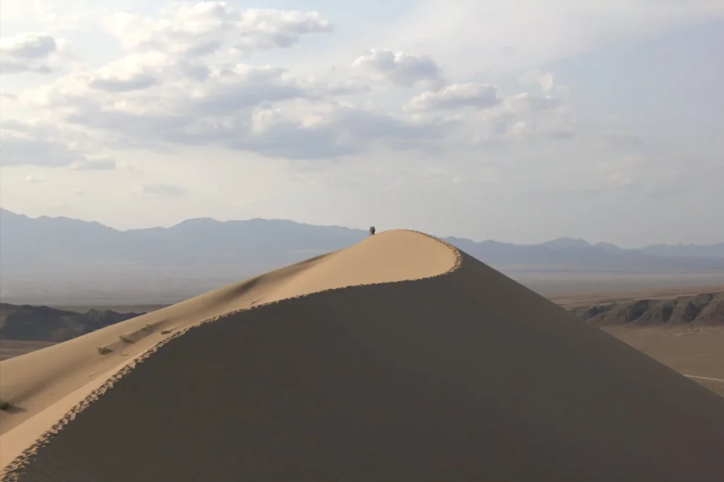Singing sand dunes in Altyn-Emel National Park, Kazakhstan