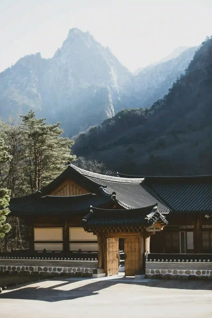 Traditional mountain temple in serene setting in South Korea Top 10 Fairytale Places.